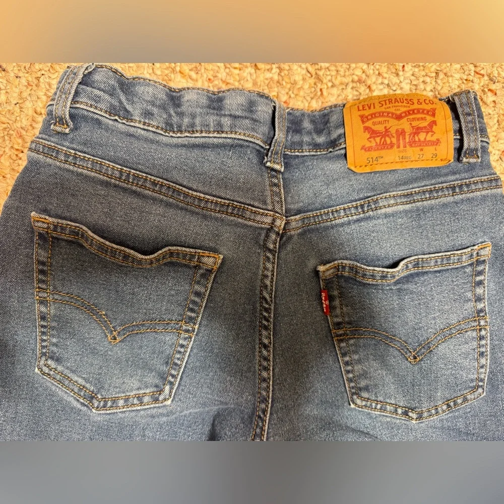 Levi's performance 514 kids straight jeans size 14 27''x29''